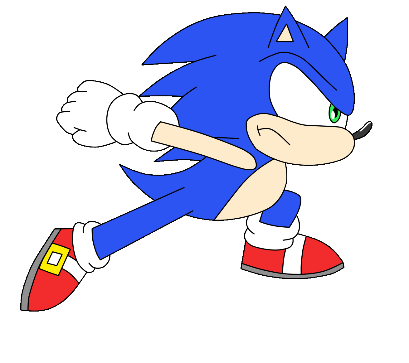 Sonic the Hedgehog running (side view) Sonic the Hedgehog running (side view)